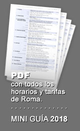 PDF con horarios y tarifas de Roma