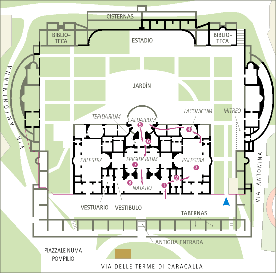 Plano de las Termas de Caracalla