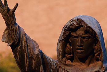 Estatua de Cola di Rienzo. Detalle