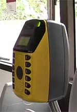 Máquina para validar billetes en Roma