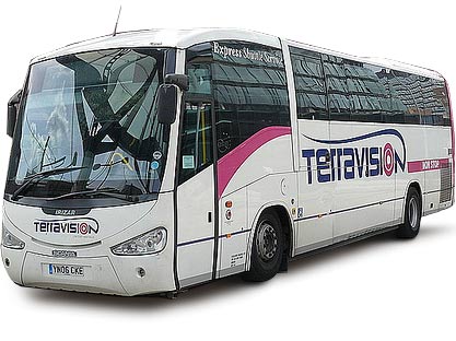 Autobús Terravision Fiumicino-Roma