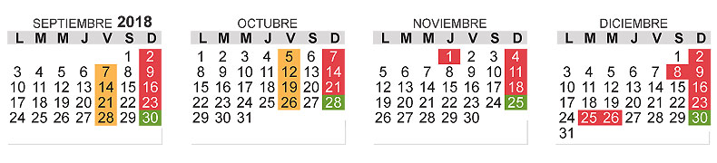 Calendario Museos Vaticanos 2018
