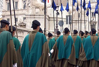 Cambio de guardia en el Quirinal