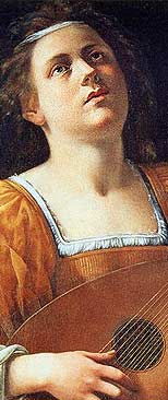Santa Cecilia tocando el laúd - Artemisa Gestileschi, c.1616 Santa Cecilia tocando el laúd - Artemisa Gestileschi, c.1616