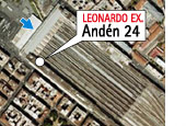 Andén 24 en Termini – salida Leonardo express