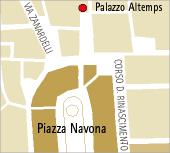 Plano de situación del Palazzo Altemps