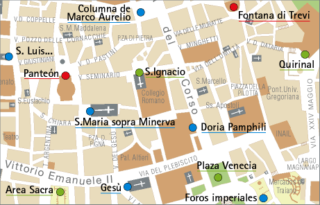 Mapa de la zona del Panteón