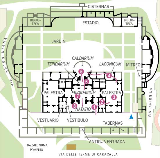 Plano de las Termas de Caracalla