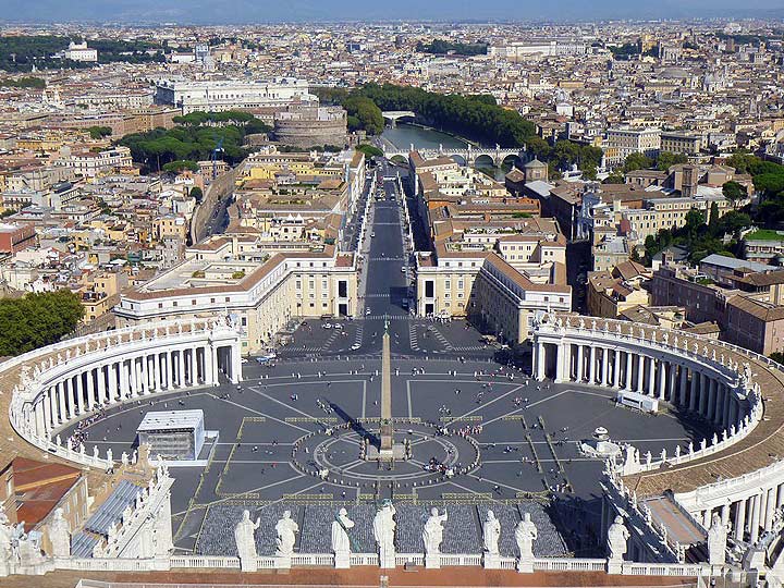 Vistas de Roma. Plaza de San Pedro