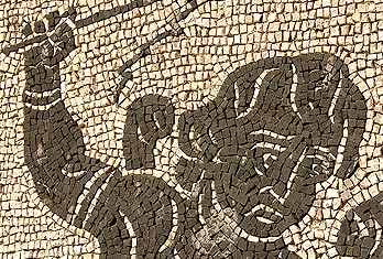 Termas de Caracalla. Detalle de mosaico