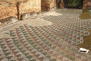 Termas de Caracalla. Pavimento de mosaico