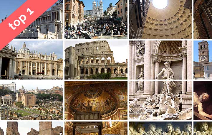 Visita guiada a 50 monumentos de Roma