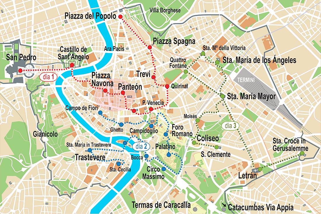 Centro De Roma Mapa