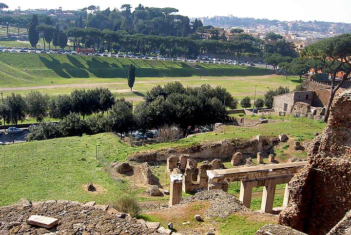 Vista del Circo Máximo desde el Palatino